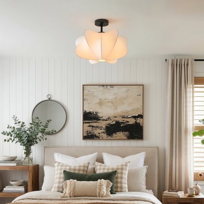 Jaxorix Wabi Sabi White Silkworm Cocoon Ceiling Light