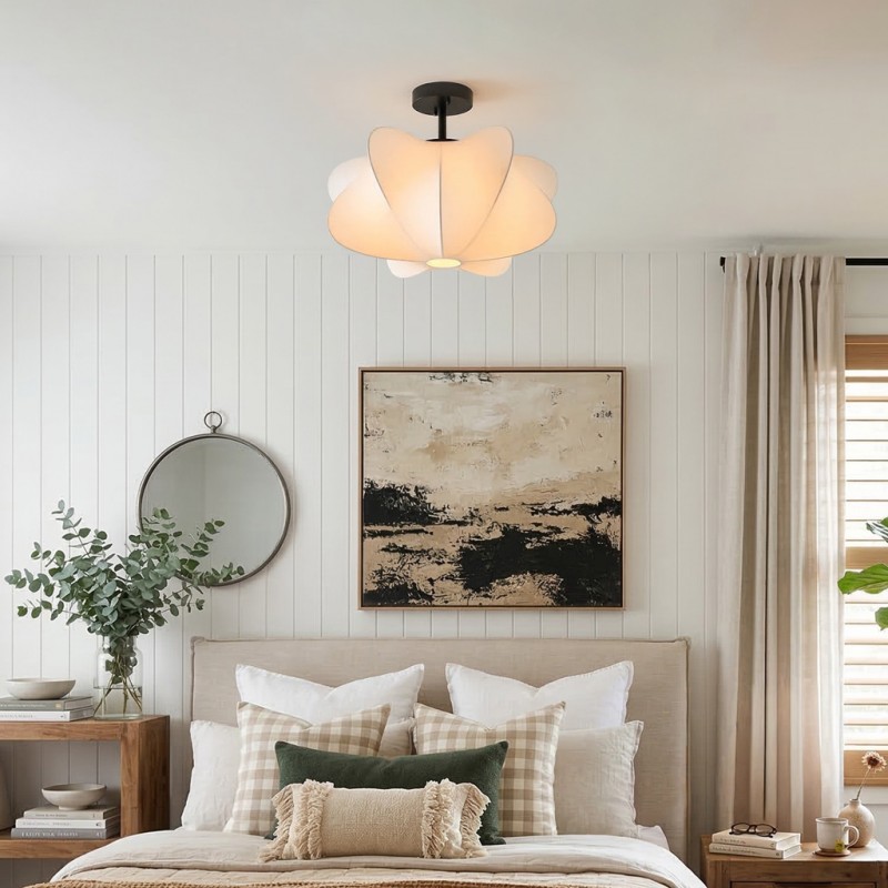 Jaxorix Wabi Sabi White Silkworm Cocoon Ceiling Light