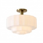 Ellis Retro Milk White Glass Ceiling Light