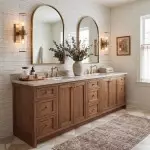 Cora Farmhouse Hammered Glass Double Tube Sconce