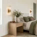 Cora Farmhouse Hammered Glass Double Tube Sconce