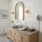 Cora Farmhouse Hammered Glass Double Tube Sconce