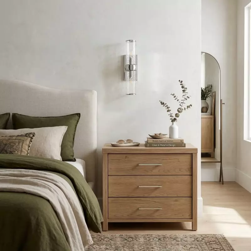 Cora Farmhouse Hammered Glass Double Tube Sconce