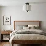 Hanahs Farmhouse Milk Glass Scalloped Shade Ceiling Light