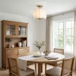 Hanahs Farmhouse Milk Glass Scalloped Shade Ceiling Light