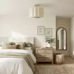 Hanahs Farmhouse Milk Glass Scalloped Shade Ceiling Light