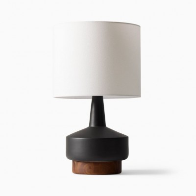 Arden Modern Wood & Ceramic Table Lamp