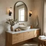 Ira Farmhouse Cylinder Hammered Glass Sconce