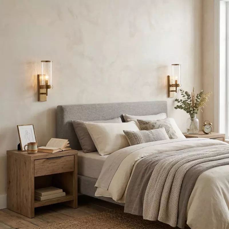 Ira Farmhouse Cylinder Hammered Glass Sconce