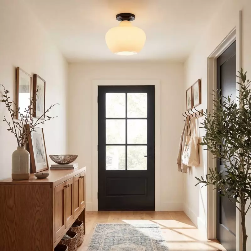 Naiad Rustic Sculptural Ribbed Glass Flush Ceiling Light