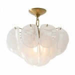 Pelagia Modern Textured Glass Flush Mount Ceiling Light