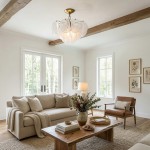 Pelagia Modern Textured Glass Flush Mount Ceiling Light