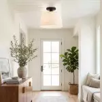 Hannahlee ‎Minimalist Glass Semi Flush Mount Ceiling Light