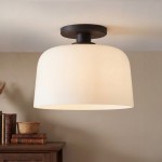 Lior Vintage Industrial Semi Flush Mount Ceiling Light