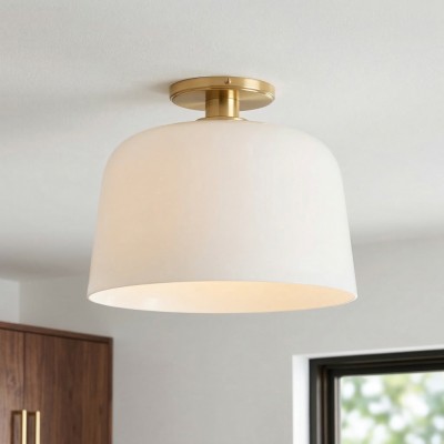 Hannahlee ‎Minimalist Glass Semi Flush Mount Ceiling Light