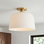 Hannahlee ‎Minimalist Glass Semi Flush Mount Ceiling Light
