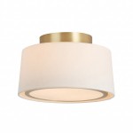 Zuri Farmhouse Drum Linen Ceiling Light