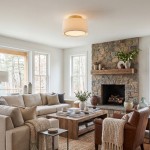 Zuri Farmhouse Drum Linen Ceiling Light