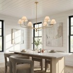 Ashlyn Modern 6 Light White Linen Conical Chandelier