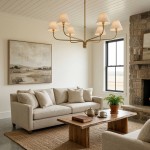 Ashlyn Modern 6 Light White Linen Conical Chandelier