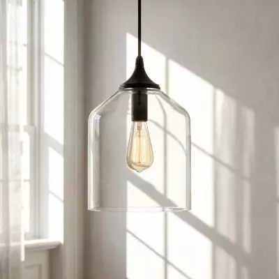 Declan Modern Bell Shaped Glass Pendant Light