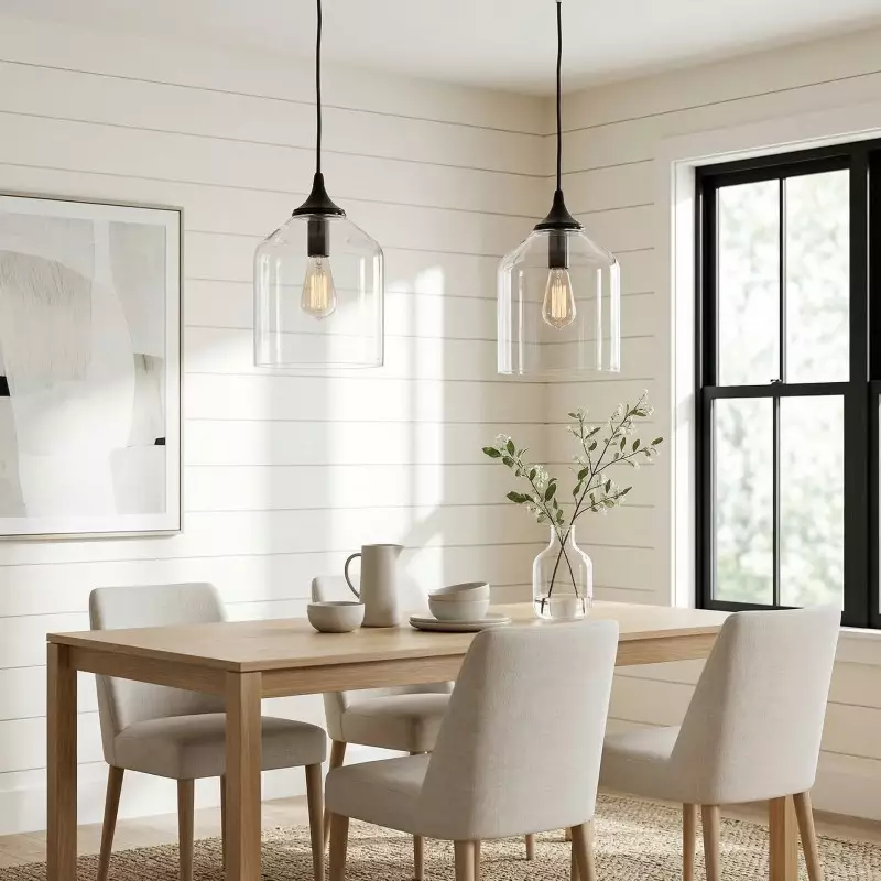 Declan Modern Bell Shaped Glass Pendant Light