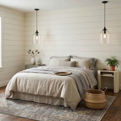 Declan Modern Bell Shaped Glass Pendant Light