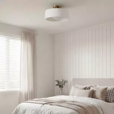 Aura Modern Porcelain Flush Mount Ceiling Light