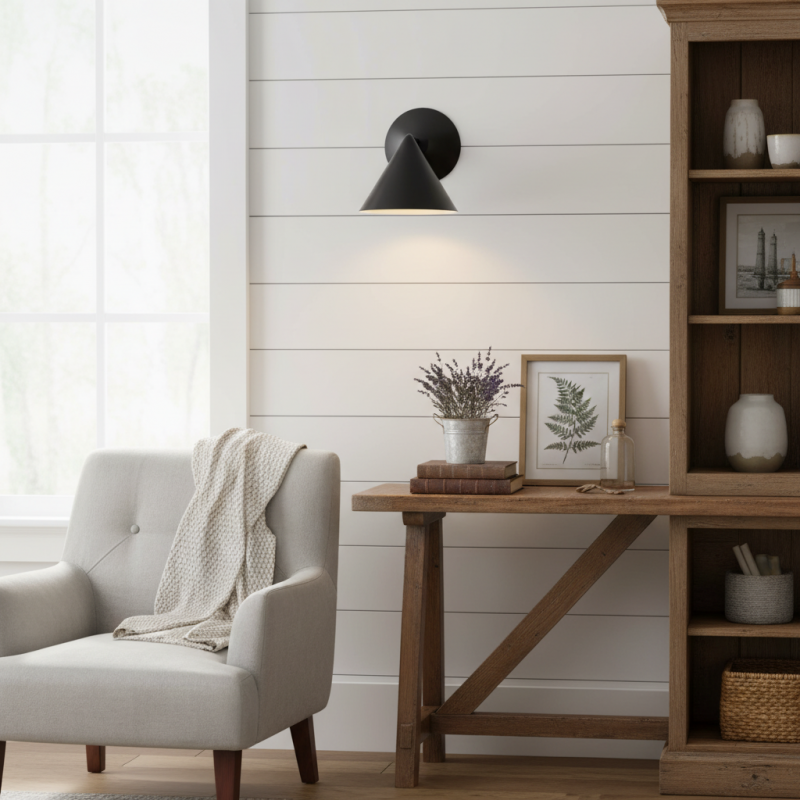 Maven Modern Elegant Cone Shade Wall Sconce