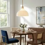 Rylan Rustic Metal Milk Glass Pendant Light