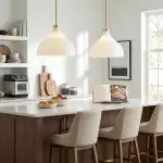 Rylan Rustic Metal Milk Glass Pendant Light