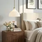 Rylan Rustic Metal Milk Glass Pendant Light