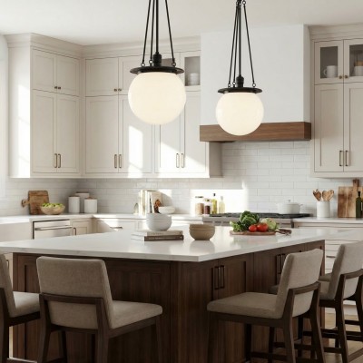 Dara Farmhouse Glass Globe Pendant Light