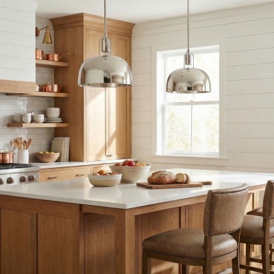 Frey Mid Century Metal Dome Pendant Light