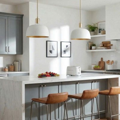 Frey Mid Century Metal Dome Pendant Light