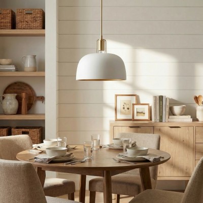 Frey Mid Century Metal Dome Pendant Light