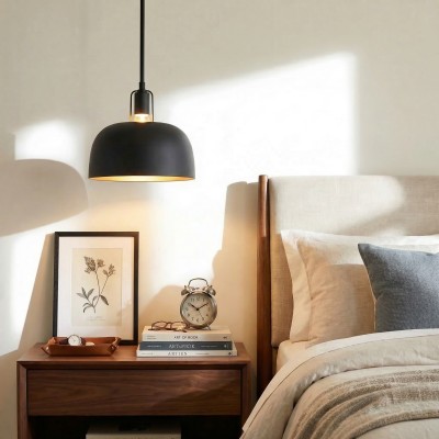 Frey Mid Century Metal Dome Pendant Light