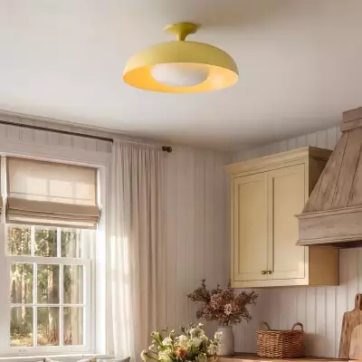 ‎Angelica Modern Yellow Metal Round Ceiling Light