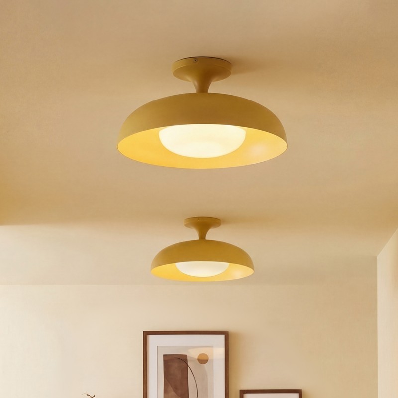 ‎Angelica Modern Yellow Metal Round Ceiling Light