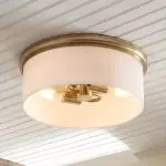 Arnold ‎Minimalist Round Led Fluted Concrete Ceiling Light