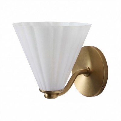 Jaxlynth Modern Rotatable Milk Glass Cone Sconce