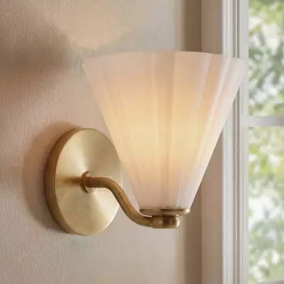 Jaxlynth Modern Rotatable Milk Glass Cone Sconce