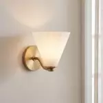 Jaxlynth Modern Rotatable Milk Glass Cone Sconce