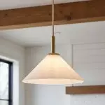 Veythra Modern Minimalist Rippled Glass Cone Pendant Lamp