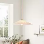 Veythra Modern Minimalist Rippled Glass Cone Pendant Lamp