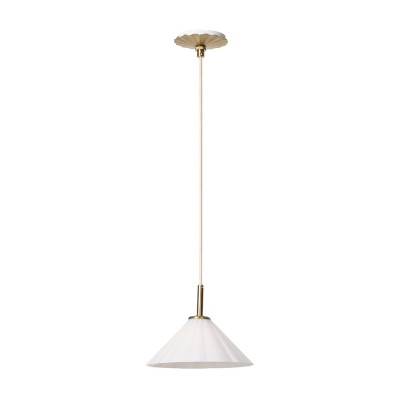 Veythra Modern Minimalist Rippled Glass Cone Pendant Lamp