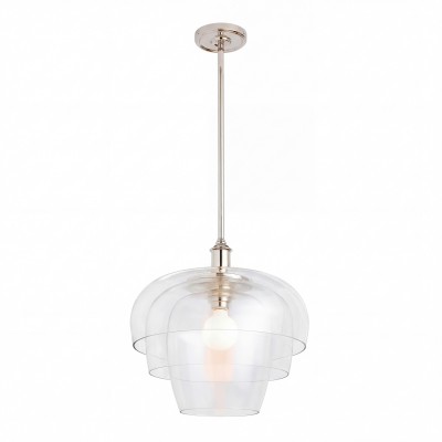 Xena Scandinavian Layered Clear Glass Pendant Light
