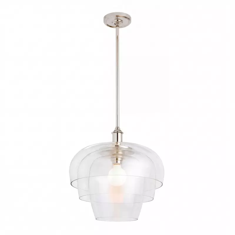 Xena Scandinavian Layered Clear Glass Pendant Light