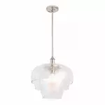 Xena Scandinavian Layered Clear Glass Pendant Light