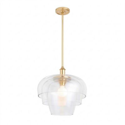 Xena Scandinavian Layered Clear Glass Pendant Light